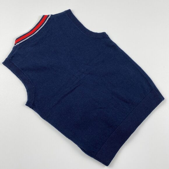 Mayoral Boys Wool Blend Navy Preppy Knit Button Sweater Vest Sz 3 NWT Style 4320 - Picture 4 of 10
